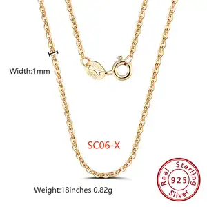 SC Fine Jewelry kalung kustom perak murni 925, rantai Hiphop berlapis emas 18k 14k Tautan Miani Kuba untuk pria wanita