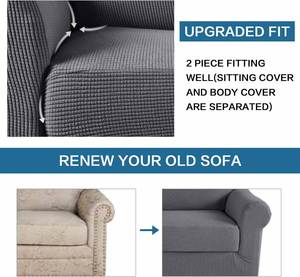 China Cheap Wholesale Non-Slip Stretchable Spandex Modern Solid Color <b>Sofa</b> Cover 1-3 Piece Set for <b>Sofa</b> Chair (230-280cm Width) - Product Image 3