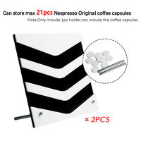 1PCS 아크릴 커피 보관 바구니 캡슐 선반 타워 스탠드 홀더 Koffie 캡슐 하우더 대용량 저장