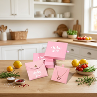 Boîte à bijoux personnalisée rose en gros avec ruban de tirage pour présentation de bracelets et pendentifs