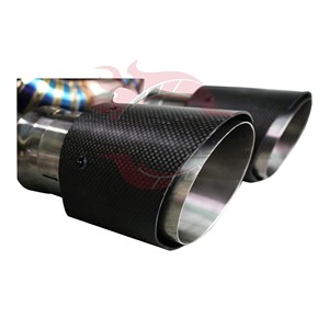 ท่อไอเสีย Vortex Titanium สำหรับ McLaren 720S แบบตรง Catback สีฟ้า Burnt Blue รุ่น Track Edition พร้อมท่อ X และปลายท่อสีดำ - Product Image 6