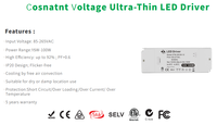 Transformateur d'éclairage LED certifié ETL IP20 24Vdc 2.5A 60w en gros, alimentation LED 12v 24v pour bande LED