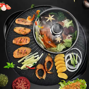 Mai Fan Sheng - Marmite électrique intégrée pour fondue et grillades - Poêle de cuisson combinée pour grillades et cuisson à l'eau - Product Image 2