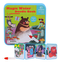Kit buku mewarnai air ajaib mainan gambar untuk anak-anak bermain bermain buku corat-coret lukisan seni Set aktivitas