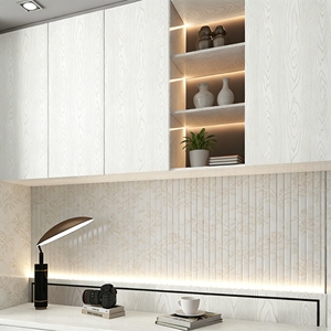 Custom Modern Brown Geometric <strong>Textured</strong> Self-Adhesive Vinyl Film Waterproof Fireproof Contact <strong>Paper</strong> Kitchen Cabinet Countertop - Product Image 3