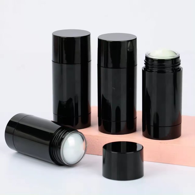 Wholesale Refillable Roll on Deodorant Packaging Bottle Round Plastic Twist up Bottom Deodorant Stick Container for Man