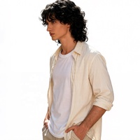 Perruque synthétique pour homme, ajustable, en fibres haute température, résistante à la chaleur, avec frange rideau désordonnée, sans raie fixe, noire, 1 pièce