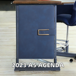 <span class=keywords><strong>Agenda</strong></span> <span class=keywords><strong>2023</strong></span>, Diario, Cuaderno, Material Escolar y de Oficina, A5, Creativo, de Cuero Suave, Libreta de Reuniones - Product Image 4