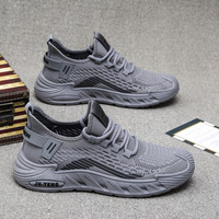 Chaussures de sport pour hommes, nouvelles, en mesh, à lacets, respirantes, anti-odeur, légères, semelle extérieure en caoutchouc absorbant les chocs, toutes saisons, décontractées
