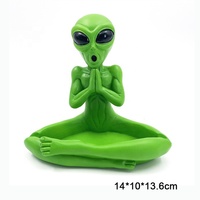 Cendrier en résine Alien, accessoire pour fumer, porte-cigare de yoga alien, cendrier pour la maison, le bureau et le cadeau