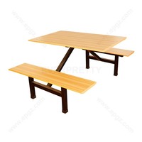 Restaurant Salle à manger Mobilier École Cafétéria Table Et Chaise Bureau Personnel Cantine Table 4 Places