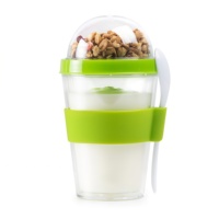 Pots à yaourt réutilisables avec couvercles, pots à overnight oats avec cuillère, sans BPA, tasses à petit-déjeuner, pots à flocons d'avoine