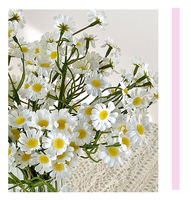 Buket Bunga Daisy Chamomile Artifisial Realistis INS, Dekorasi Meja Kecil untuk Ruang Tamu
