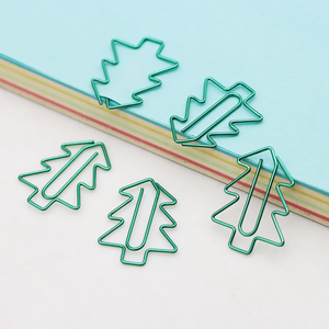 Sẵn sàng để tàu màu xanh lá cây Electroplated cây kim loại hình giấy Clips cho tài liệu tổ chức - Product Image 2
