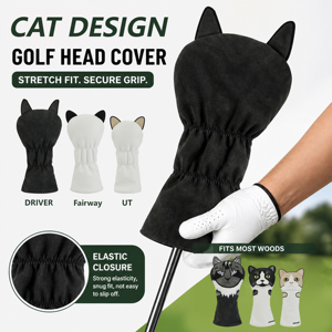 Fundas de Alta Calidad para Palos de Golf con Diseño de Gato, Personalizables con Logotipo de Marca, para Driver, Fairway Wood, Híbrido, Mallet y Putter - Product Image 4