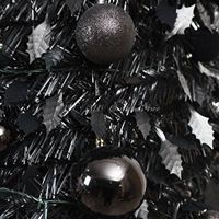 Sapin de Noël artificiel moderne en PVC noir écologique de haute qualité 2026 avec lumières LED 1,5-2,1m personnalisable
