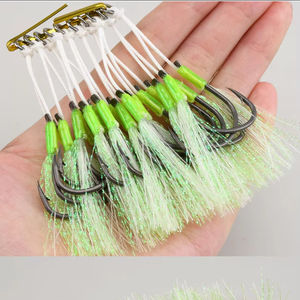 Vendita all'ingrosso 10 paia/borsa Teflon in acciaio ad alto tenore di carbonio Offshore pesanti ganci per Jigging luminosi teaser doppi Assist ganci per il Jigging lento - Product Image 1