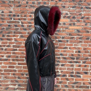 Giacca in Pelle da <span class=keywords><strong>Uomo</strong></span> Stile Bomber, Alta Qualità, Invernale, Casual, Vintage, <span class=keywords><strong>con</strong></span> Cappuccio, Taglie Grandi, Personalizzabile, Giacca da Motociclista in Pelle per <span class=keywords><strong>Uomo</strong></span> - Product Image 2