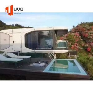 Bungalow de cabina portátil, casa contenedor expandible, cápsula espacial sobre rueda - Product Image 5