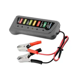 Mini 12V araba pil test cihazı dijital alternatör test cihazı 6 LED ışıkları ekran araç teşhis aracı otomatik pil test cihazı araba için