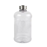 Bouteille d'eau réutilisable écologique de 2,2 L avec logo personnalisé, marqueur de temps, sans BPA, demi-gallon, avec couvercle, pour la salle de sport, la remise en forme et l'entraînement