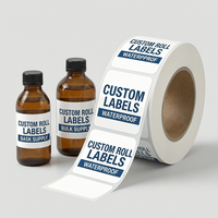 Étiquettes personnalisées en rouleaux, en vrac, OEM, autocollantes, imperméables, avec découpe, pour l'emballage de bouteilles et de produits, marque RISHENG