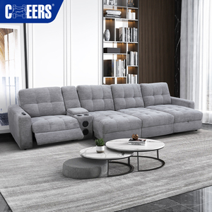 MANWAH CHEERS Meubles de salon modernes, ensemble modulaire sectionnel 4 places en forme de L avec rangement - Product Image 2