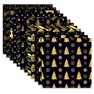WW035 pola pohon Natal dua sisi DIY kerajinan kertas hitam buku tempel pembuatan kartu latar belakang untuk hadiah dekorasi - Product Image 4