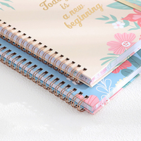 Agenda hebdomadaire personnalisé 2024 non daté planificateur Journal carnets à couverture rigide bleu couleur impression planificateur à spirale