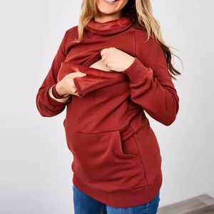 Felpa per l'allattamento di un pezzo di maternità autunno <span class=keywords><strong>inverno</strong></span> personalizzata cura della madre di gravidanza bambino che allatta dolcevita traspirante - Product Image 4
