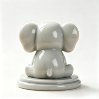 Sculpture d'éléphant mignonne personnalisable BZY, grande décoration d'extérieur ou de bureau, sculpture décorative en résine