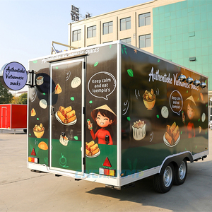 Remolque de Comida Personalizado Chammp, Carrito de Venta de Té de Burbujas, Café y Hot Dogs, Remolque de Comida Móvil - Product Image 3