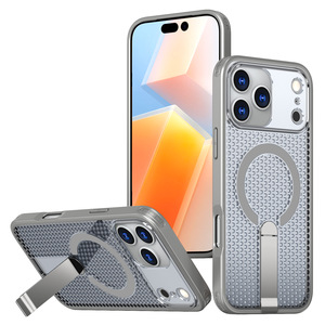 Funda para iPhone 17 Pro, con disipación de calor, soporte magnético vertical, transpirable, de cobertura total y a prueba de golpes - Product Image 6