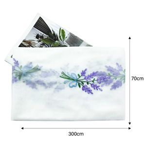 Chemin de table carré personnalisable en polyester 100% lavande, moderne, pour mariage, fête de vacances, anniversaire - Product Image 4