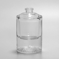 Flacons de parfum en verre transparent ABT 30ml 50ml avec fond épais en forme de volcan unique, options de logo et de bouchon personnalisés