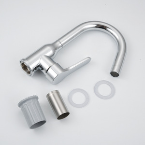 Grifo de Lavabo Monomando de Acero Inoxidable Facute con Válvula de Cerámica, Montaje en Encimera, Agua Fría y Caliente - Product Image 2