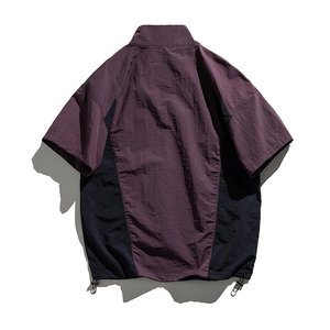 Veste coupe-vent de sport pour homme, personnalisable avec logo, en nylon tissé, pour la randonnée, la course à pied, séchage rapide, performance optimale. - Product Image 3