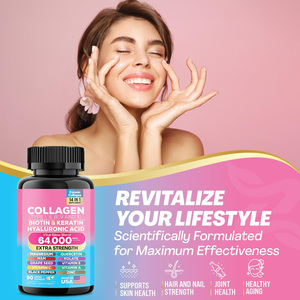 Vente flash : capsules de <span class=keywords><strong>complément</strong></span> <span class=keywords><strong>alimentaire</strong></span> Vital Glow Blend à base de biotine, kératine, acide hyaluronique et collagène pour femmes, non destiné aux femmes enceintes - Product Image 2