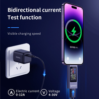 2024 Detector USB Voltímetro Amperímetro Probador USB Probador de corriente de voltaje Probador de capacidad de potencia