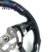Volant de course personnalisé en fibre de carbone véritable forgée avec LED pour Hyundai I30N I20N Elantra Veloster Kona N Racing Style