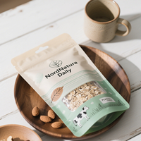 Pochette souple transparente mate imprimée numériquement avec bec verseur, pour emballage de céréales, réutilisable, avec fenêtre, pour recharge alimentaire