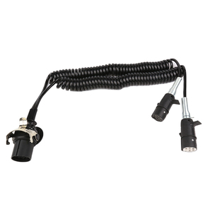 European 24v ABS EBS Iso 15 Pin 7 Pin <strong>Electric</strong> Truck Trailer <strong>Spiral</strong> Coiled Wire Cable Harness - Product Image 5