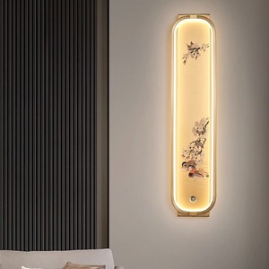 All-Copper New Chinese Style Wall Lamp Built-In <b>Touch</b> Switch for Living Room Bedroom TV Background Wall Bedside Study Hallway - Product Image 4