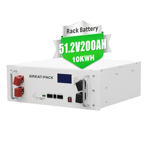 แบตเตอรี่แบบแยกส่วนติดตั้งบนชั้นวาง ขนาด 5kWh 10kWh แบบเรียงซ้อนได้ รองรับ CAN 6000 รอบการใช้งาน สำหรับเก็บพลังงานแสงอาทิตย์ภายในบ้าน 51.2V 200Ah - Product Image 1