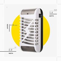 Nouvelle Lampe Piège Anti-Insectes Électrique UV LED pour Moustiques et Acariens, Alimentée par Piles avec Grilles Métalliques