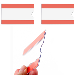 Best Quality Custom Pvc Labels Clip Holder Strip Price Tag Holder with Adhesive Tape for Wire <b>Shelf</b> Slatwall <b>Hook</b> - Product Image 6