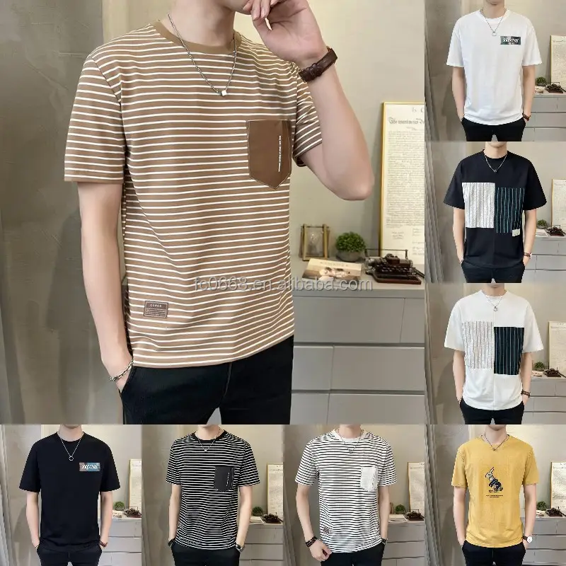 High-quality men's summer formal occasions wear embroidered logo golf T-shirt wholesale