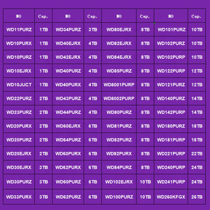 WD240PURP 24TB 3.5 Pollici SATA 6Gb/s 7200RPM 512MB Cache HDD per Monitoraggio Aziendale con Tecnologia AllFrame AI per 64 Telecamere HD - Product Image 3