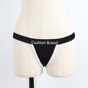 Las <span class=keywords><strong>mujeres</strong></span> sexy <span class=keywords><strong>Tanga</strong></span> personalizado logotipo de la marca <span class=keywords><strong>Tanga</strong></span> tela de algodón - Product Image 4
