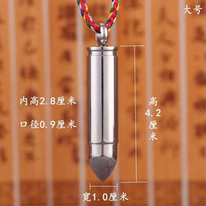 Kalung Pet Mens Jewelry berbentuk silinder yang dapat dibuka, terbuat dari baja tahan karat, untuk menyimpan abu jenazah, sebagai liontin kenang-kenangan. - Product Image 6